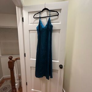 Abercrombie & Fitch Teal Midi Dress